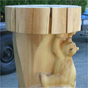 Carved bear table